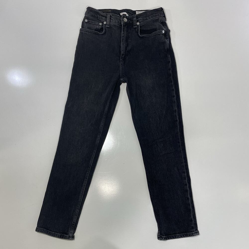 Rag & Bone Women’s Jeans Black High Rise Slim Size 26 Designer Luxury Denim